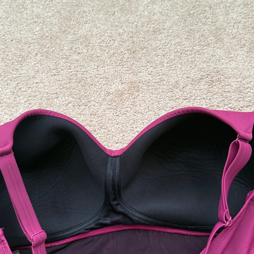 NWOT Torrid Wire Free Crossback Racerback Raspberry Pink Tankini Top Size 2 DD/F - Picture 7 of 8